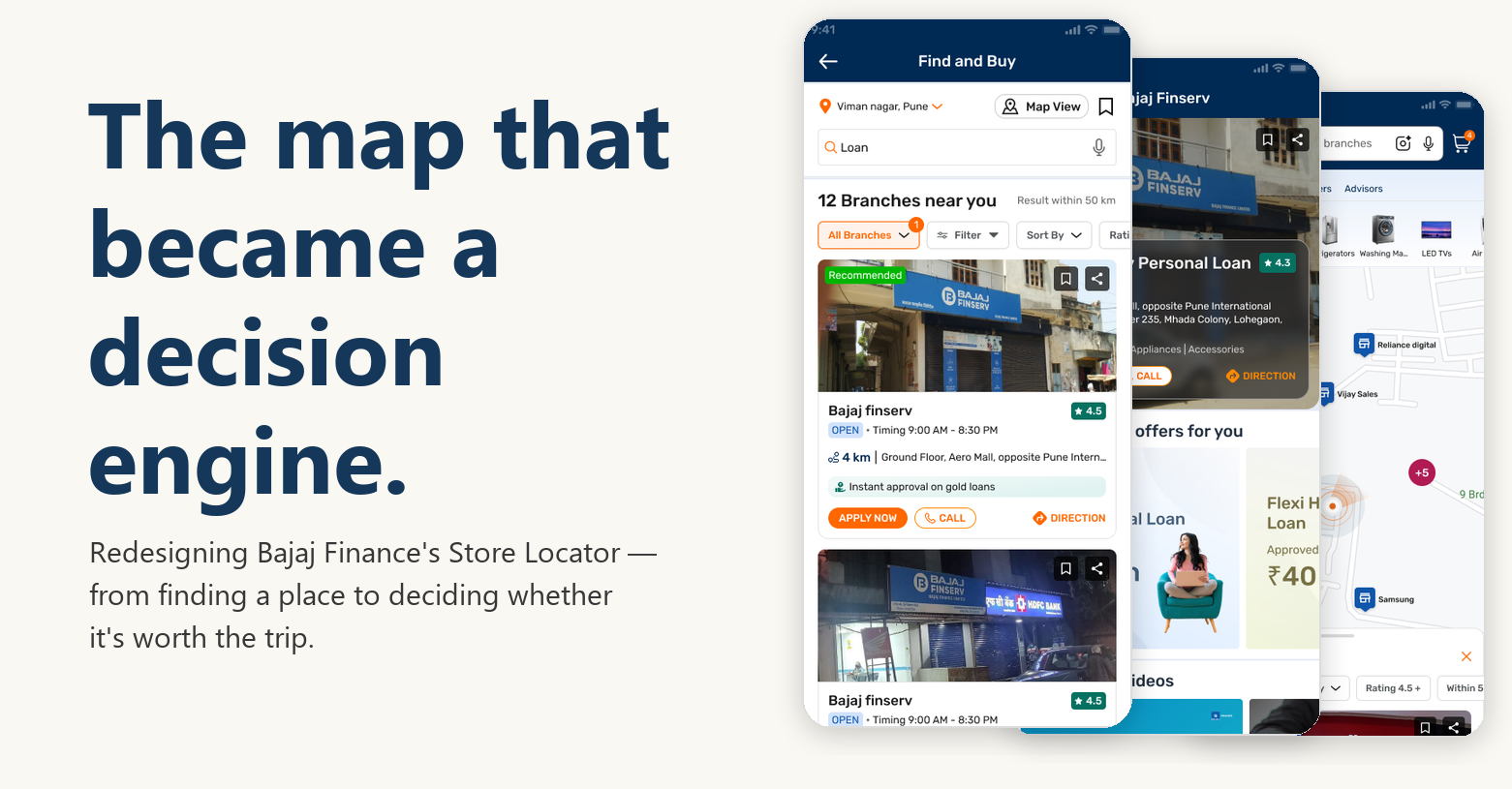 Bajaj Finance Store Locator redesign